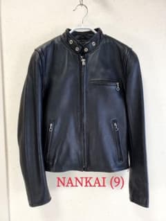 NANKAI 南海 ナンカイ 牛革レザー シングルライダースジャケット黒
