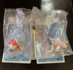 金魚づくし　酒のざしき　miniQ 海洋堂　のんべぇ　しゃみせん　2種セットのサムネイル