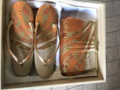 【タイムセール‼︎／¥2,000→¥1,700】着物用　和装用　履物とバッグセットのサムネイル