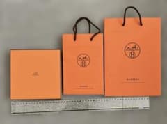 HERMES ショップ袋 2枚セット 箱付き - メルカリ