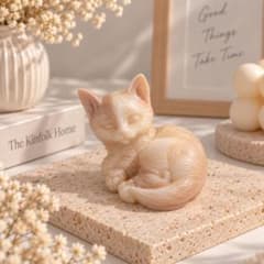 猫 シリコンモールド 立体 ねこ キャンドル 石膏 アロマストーン 韓国風のサムネイル