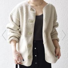 最終値下】シップスボア フリース 2WAY フーディー ブルゾン アウター 