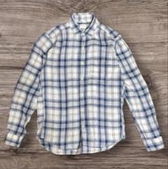 BACK NUMBER チェック柄 長袖シャツ ブルー系のサムネイル