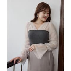 Her lip to For her Tulle Sleeve Knit Top - メルカリ