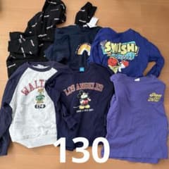 130 キッズ服 まとめ売り トップス パンツ 8点セットのサムネイル