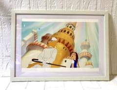 Studio Ghibli's "The Cat Returns" Illustration Poster [A3] with Frame - First Come, First Served! Rare Item!