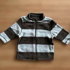 babyGap ベビー フリースジャケット ボーダー ブラウン