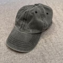 ウォッシュ加工 コットン キャップ グレーのサムネイル