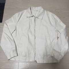 ZARA デニム ジップアップジャケット L オフホワイト ブルゾンのサムネイル