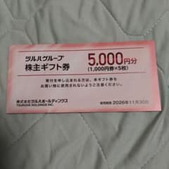 ツルハグループ 株主優待券 5000円分のサムネイル