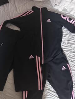 adidas ジャージ 上下セット ブラック ピンク 150のサムネイル