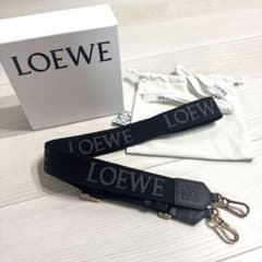 美品LOEWE ロエベ アナグラム ショルダーストラップ ブラック ゴールド