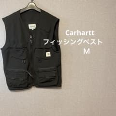 【美品】Carhartt WIPカーハート フィッシングベスト　M　黒 美品】Carhartt WIPカーハート フィッシングベスト M 黒 - メルカリ