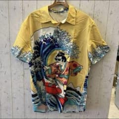 Surfing Samurai Katsushika Hokusai Thirty-Six Views of Mount Fuji The Great Wave off Kanagawa Ukiyo-e Japanese Pattern Aloha Shirt