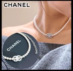 CHANEL CCロゴ パール チョーカー ネックレス - メルカリ