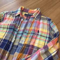 RALPH LAUREN チェック柄 長袖シャツ リネン混のサムネイル