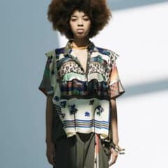 美品☆sacai アーカイブプリントミックスプルオーバー - メルカリ