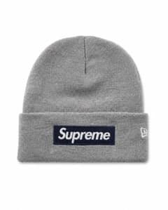 Supreme グレー ニット帽 美品 - メルカリ