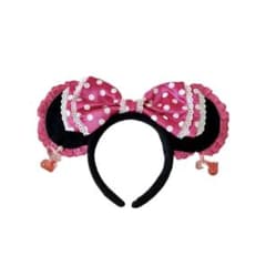 ディズニー カチューシャ ピンク イヤリング ドット ミニー リボン TDLのサムネイル