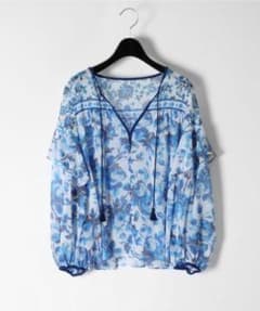 美品 グレースコンチネンタル 定価31900円 ローズパターンブラウス 