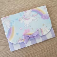 ハンドメイド 移動ポケット レインボーユニコーン × ストライプのサムネイル