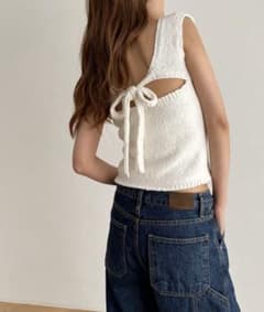CANAL JEAN diggity バックオープンニットタンク　タンクトップのサムネイル