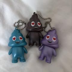 ハート目 うんちくん フィギュア マスコット 3種セットのサムネイル