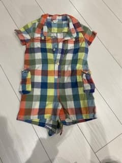 GAP ギャップ　ロンパース　チェック　　18-24 90のサムネイル
