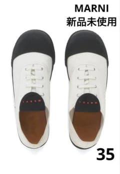 新品未使用 マルニ MARNI キャンパススニーカー ブラック×ホワイト