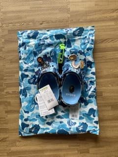 A BATHING APE x Crocs サボサンダル ブルーカモ22cm - メルカリ