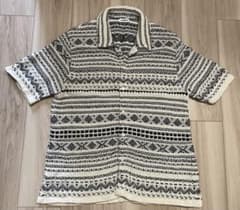 COOHEM ニットシャツ 半袖 総柄　ユナイテッドアローズ別注　サイズM COOHEM ニットシャツ 半袖 総柄 ユナイテッドアローズ別注 サイズM