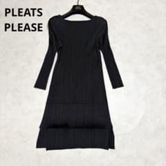 希少モデル✨PLEATS PLEASE ワンピース MIST 二重裾 黒 3 - メルカリ