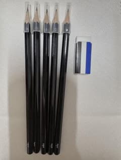Tombow 受験用無地鉛筆 5本 消しゴム付き セットほぼ新品未使用のサムネイル