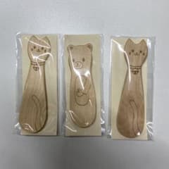 藤芸 動物カトラリー 木製スプーン 3本セットのサムネイル