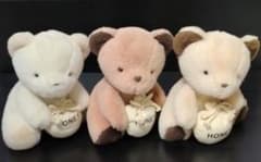 ［ ファンシーレトロ 当時物 非売品］HONEY BEAR ぬいぐるみ3体セットのサムネイル