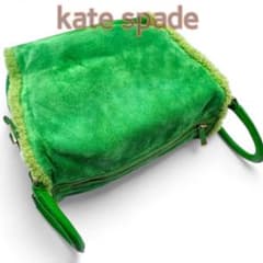 希少】 kate spade ハンドバック ボアバック スエード グリーン | Mercari