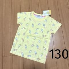 스미코구라시*T셔츠 탑스 반소매 옐로우 아이스 여자 아이 130