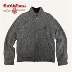 未使用級】フレッドペリー×ハリスツイード ハリントン ジャケット 英国