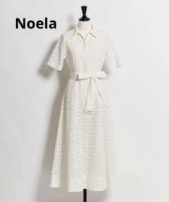 Noela コットンレースシャツワンピース Sサイズ - メルカリ