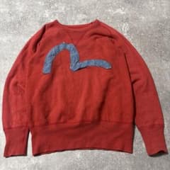 EVISU 大カモメ スウェット デニム風 刺繍ロゴ エビス 雰囲気抜群 38 