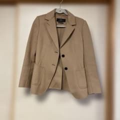 MaxMara ベージュ テーラードジャケット - メルカリ