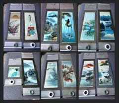 トップアート 掛け軸 12本（12か月）＋ 桐製掛け軸箪笥 /佐高秋光 岡本