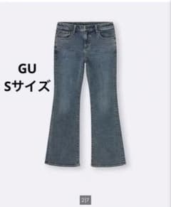 【新品未使用】GU フレアデニムパンツ ブルー Sサイズのサムネイル