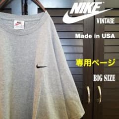 古着★NIKE／ヴィンテージ ワンポイント刺繍ロゴ デカ Tシャツ／L sizeのサムネイル