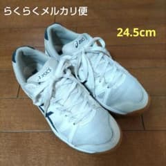 ASICS 体育館シューズ ホワイト/ブルー 24.5cm アシックス
