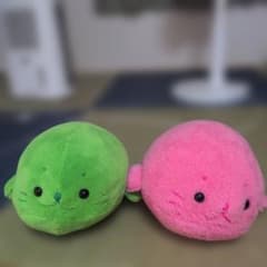 しろたんぬいぐるみ（ 緑&ピンク ）のサムネイル