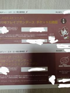 川崎ブレイブサンダースチケット引換券のサムネイル