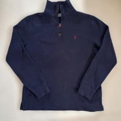 Polo Ralph Lauren ネイビー ジップアップ トレーナー M古着のサムネイル