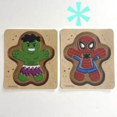 MARVEL 진저브레드맨 스티커 헐크 스파이더맨