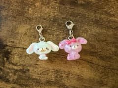 サンリオキャラクターズ　ゆるっとめじるしアクセサリー　ぼんぼんりぼん&しろうさのサムネイル